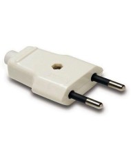 CLAVIJA ENCHUFE 16-A CAUCHO BLANCO R.1104-B