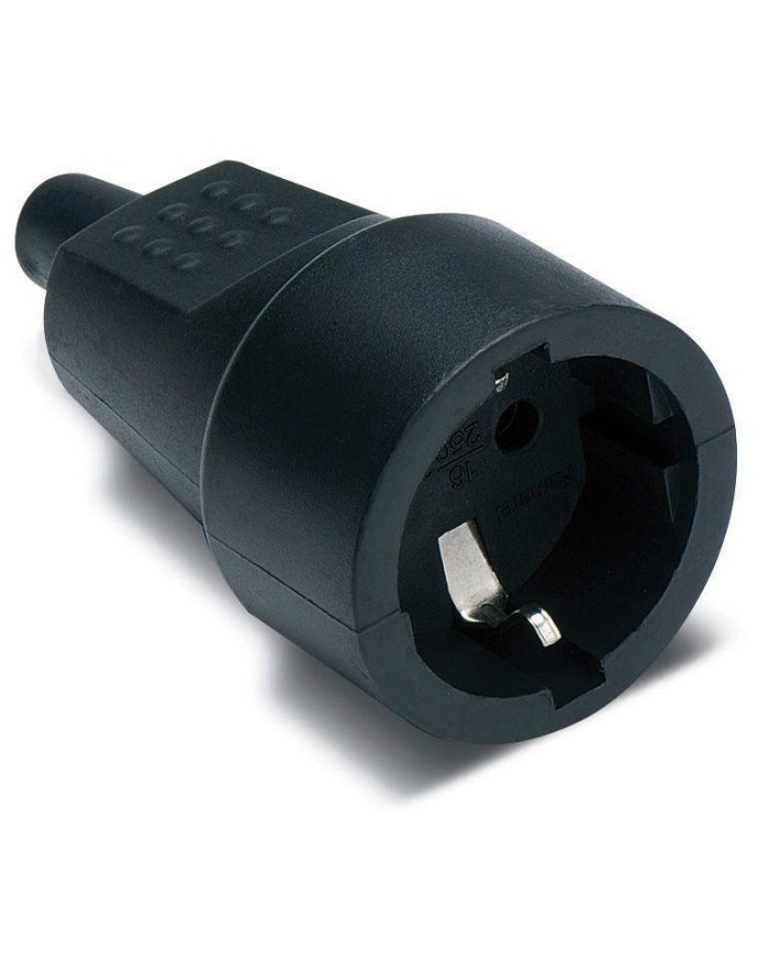 BASE ENCHUFE MOVIL 16-A CAUCHO NEGRO 2104