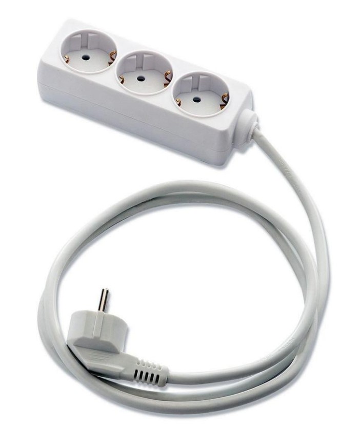 BASE MULTIPLE 3 TOMAS T.T. CABLE 1'5M.