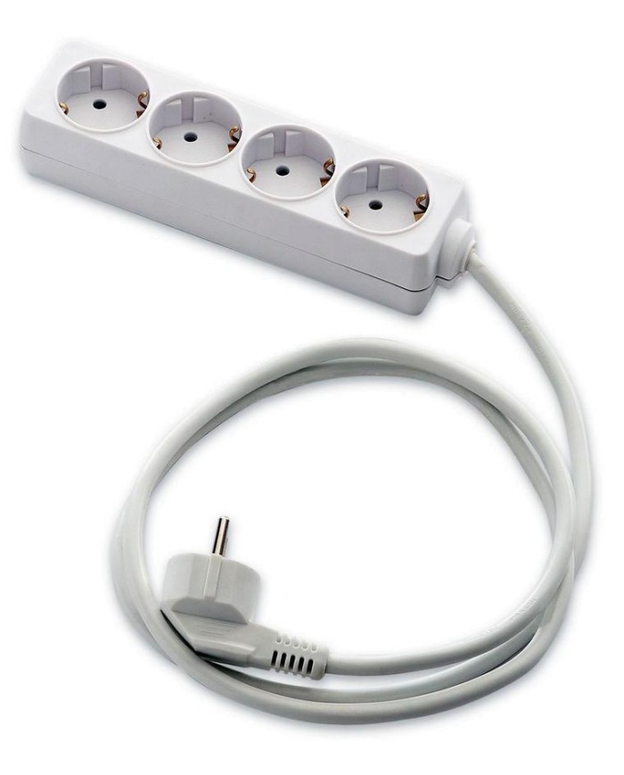 BASE MULTIPLE 4 TOMAS T.T. CABLE 1'5M.