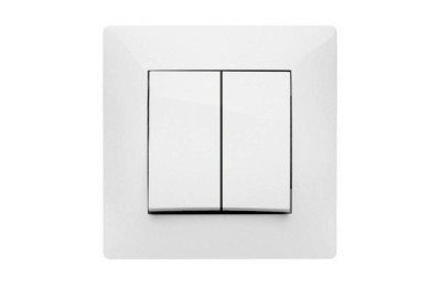 INTERRUPTOR DOBLE EMPOTRADO 10-A HABITAT 9303