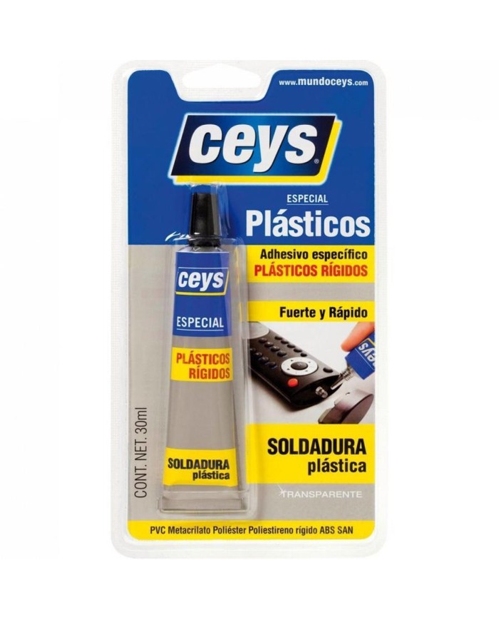 PEGAMENTO CEYS PLASTICOS RIGIDOS 30 ML.