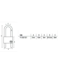 CANDADO YALE ARCO AJUSTABLE Y110/50/155/1