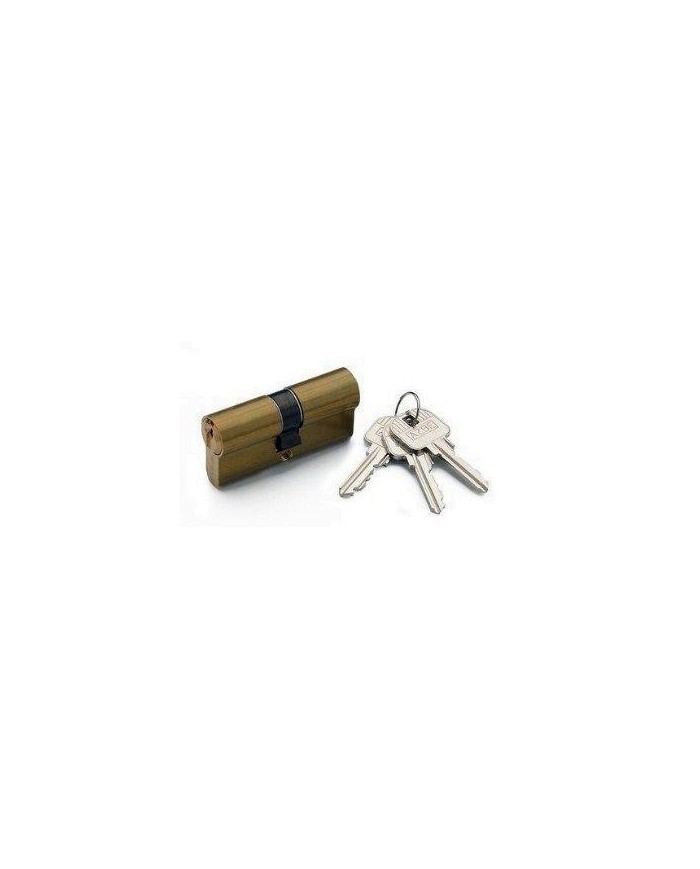 CILINDRO YALE LATONADO 60 MM. LEVA CORTA 30X30 LLAVES IGUALES 39318J