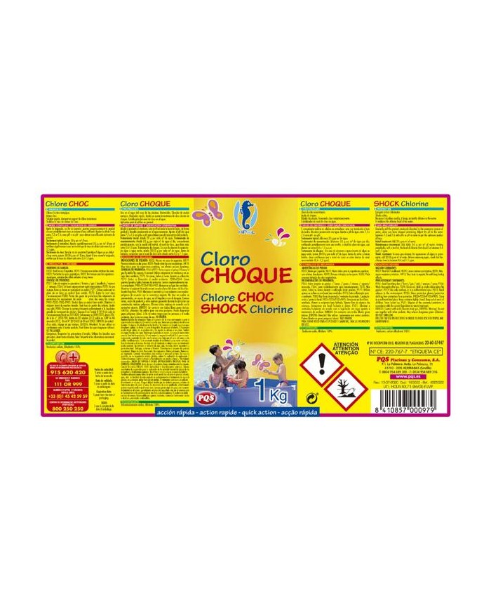 CLORO PQS HIP CHOQUE GRANO (BT. 1 KG.)