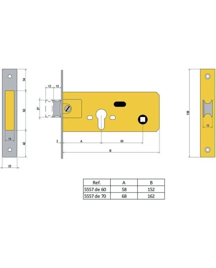 CERRADURA LINCE 5557-70 HN