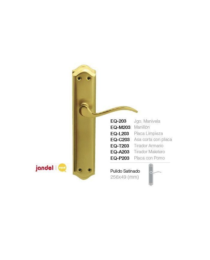 MANIVELA EQ203 LATONADA BRILLO JANDEL (JUEGO)