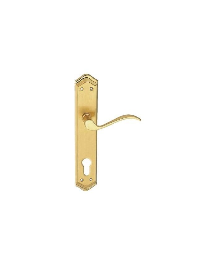 MANIVELA EQ203 LATON BRILLO C/BOCALLAVE 70MM JANDEL (JUEGO)