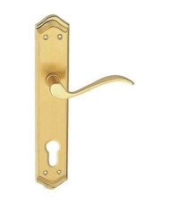 MANIVELA EQ203 LATON BRILLO C/BOCALLAVE 70MM JANDEL (JUEGO)