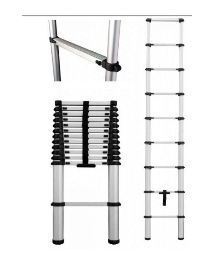 ESCALERA TELESCOPICA ALU.10PELDAÑOS 3'2MTS.