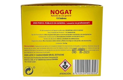RATICIDA NOGAT (SOBRES 10 GRS.) CAJA 15 UDS.