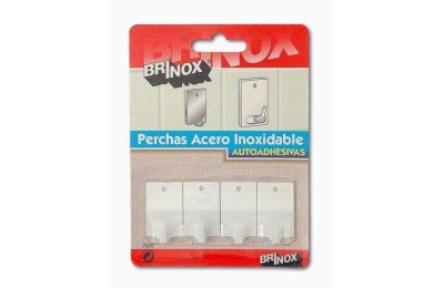 PERCHA BRINOX B70250D BLANCA PEQUEÑA 4UD