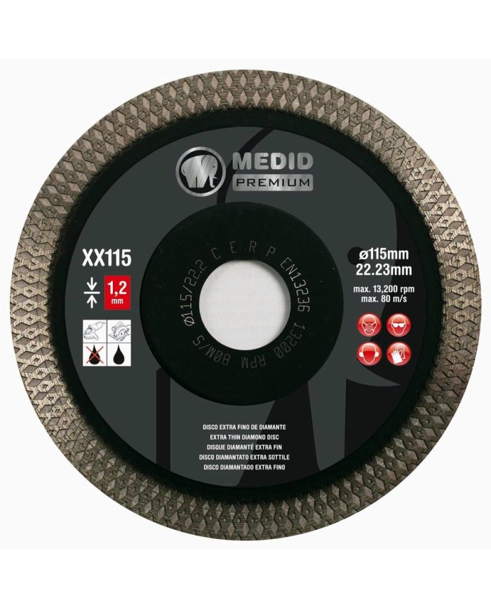 DISCO DIAMANTE SEGMENTADO 115X12 PREMIUM MEDID