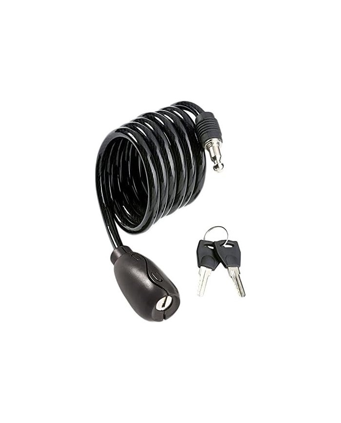 CABLE CANDADO ESPIRAL LUMA 150X0,8CMS.
