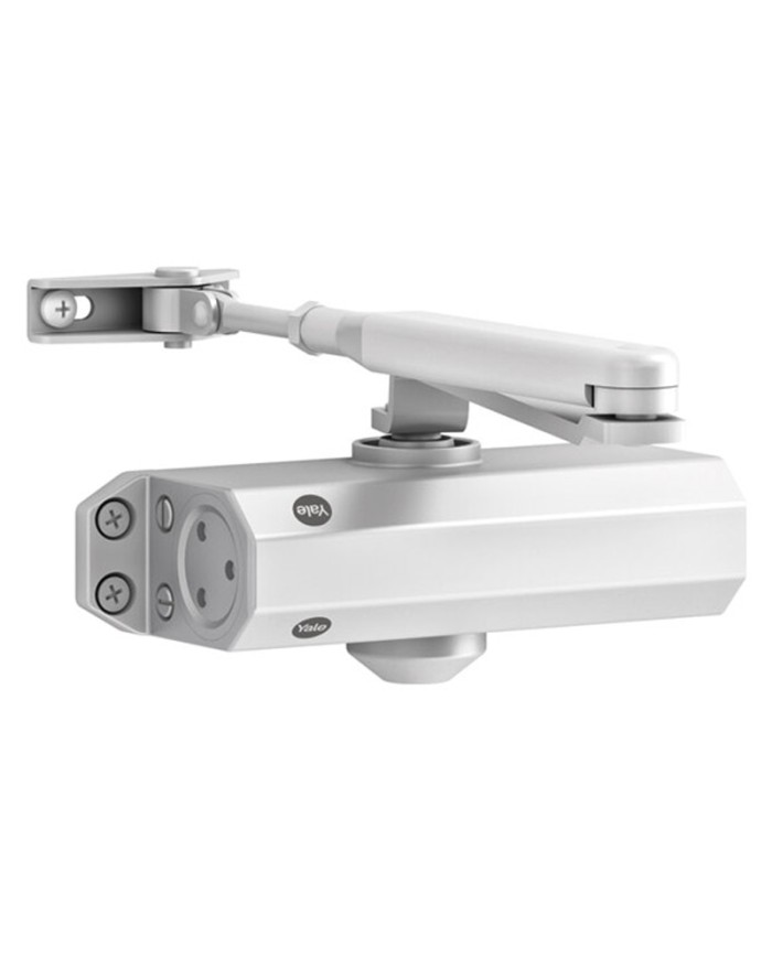 CIERRAPUERTAS YALE 3500-0001-50 SIN RETENEDOR BLANCO (HOJA 110CM-80KG)