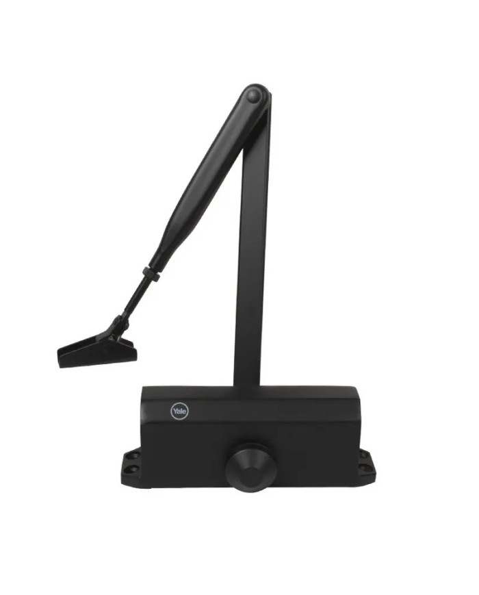 CIERRAPUERTAS YALE 3500-0001-55 SIN RETENEDOR NEGRO (HOJA 110CM-80 KG).