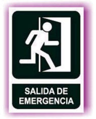 CARTEL (DIN-A4) SALIDA E-310 HORIZONTAL