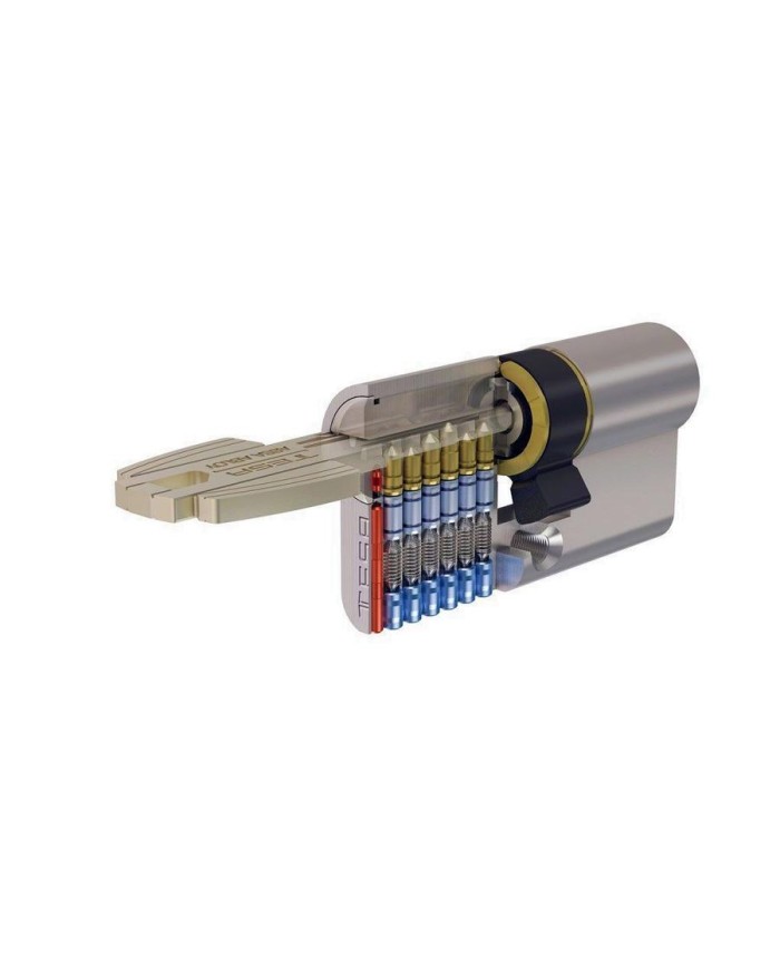 CILINDRO TESA LATONADO T-60 T655-30-40 LEVA LARGA