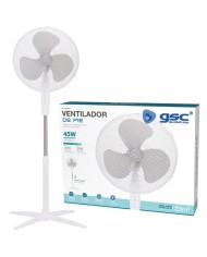 VENTILADOR PIE GSC BLANCO 43CM. 45W.