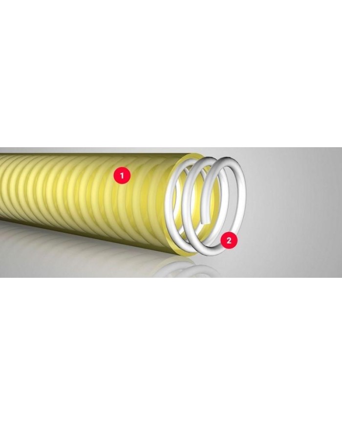 MANGUERA AMARILLA TRANSLIQUID 51MM. ROLLO 50MTS