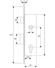 CERRADURA TESA 4200-15 HZ SIN CILINDRO