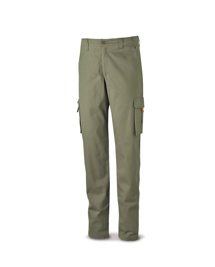 PANTALON ALGODON STRETCH CAQUI T-42