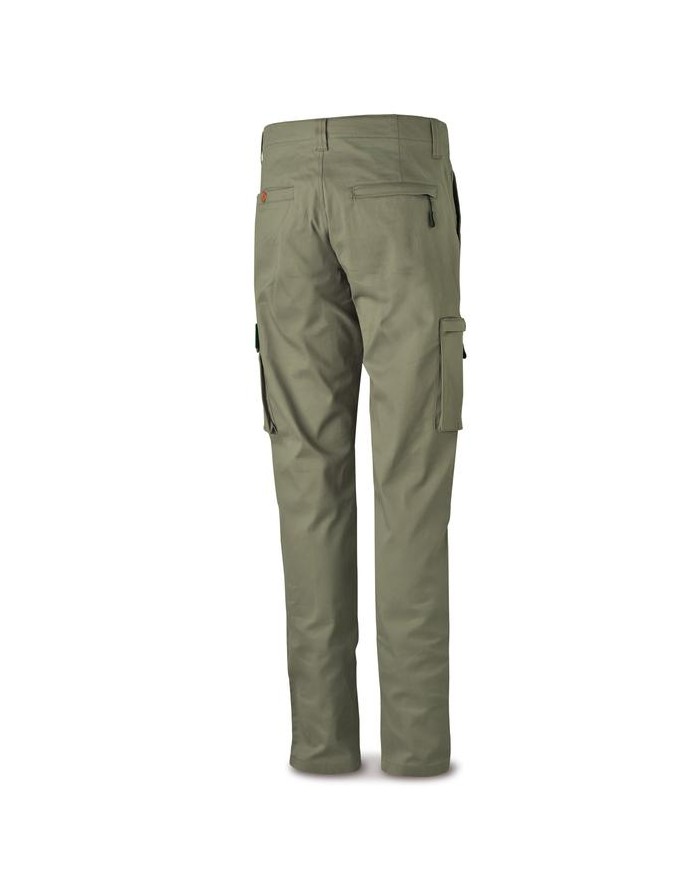 PANTALON ALGODON STRETCH CAQUI T-42