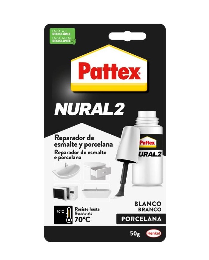PEGAMENTO PATTEX NURAL  2 50GR PORCELANA