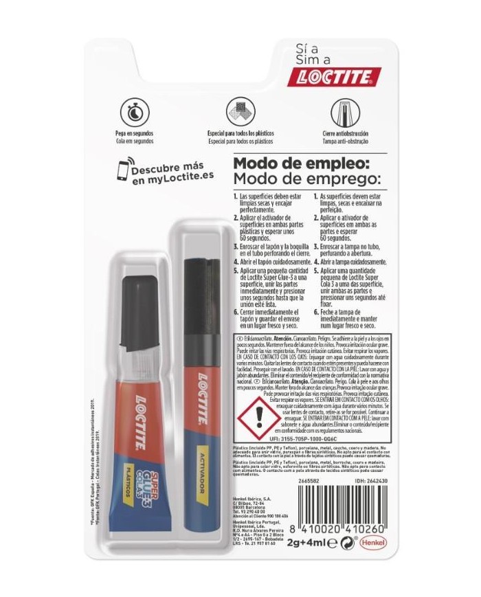 PEGAMENTO SUPER-GLUE-3  2 GRS. PLASTICOS