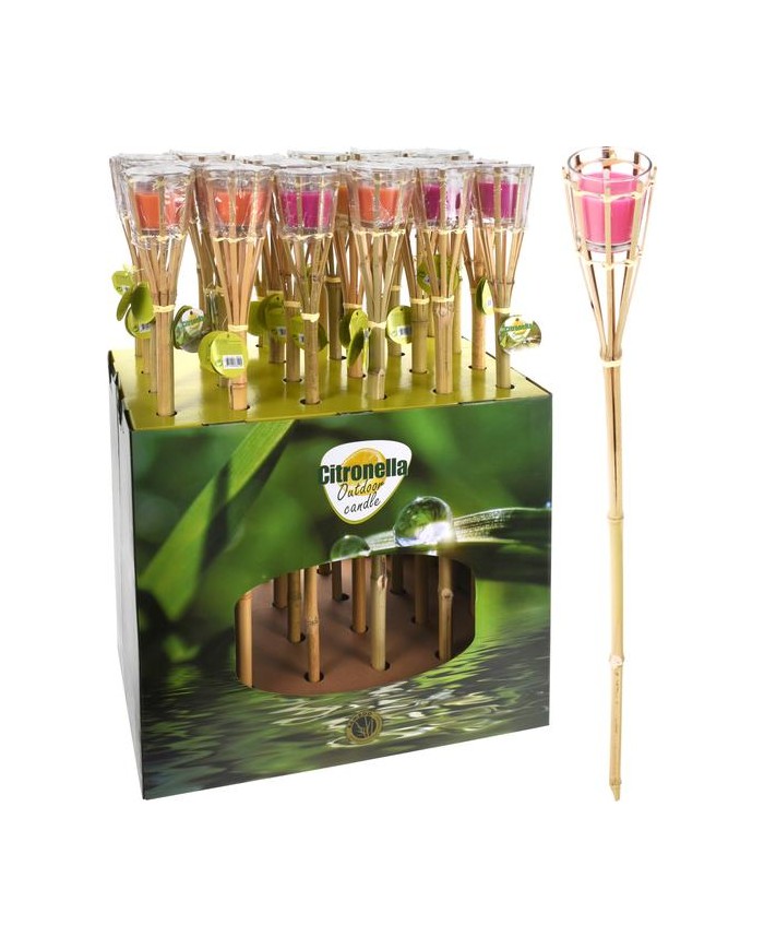 ANTORCHA CITRONELA PROGARDEN BAMBU 76CM.