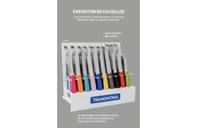 EXPOSITOR 120 CUCHILLOS SURT. TRAMONTINA