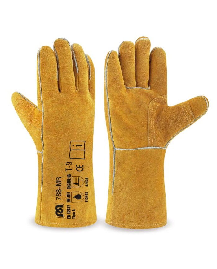 GUANTES SOLDADOR REFORZADO MARRON MARCA