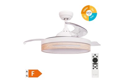 VENTILADOR TECHO 36W.107CM.BL/MADERA GSC