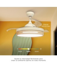 VENTILADOR TECHO 36W.107CM.BL/MADERA GSC