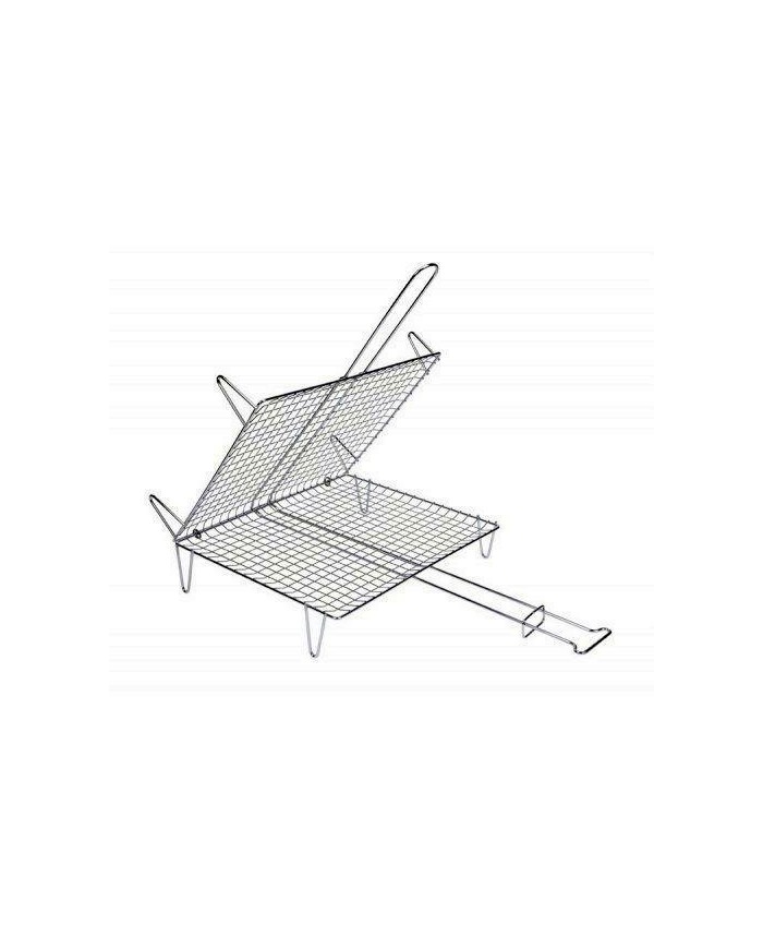 PARRILLA CROMADA DOBLE PESCADO 20X25CM SAUVIC