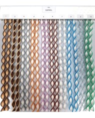 CORTINA ESPIRAL N.10 BL/VERDE 120X205CM.