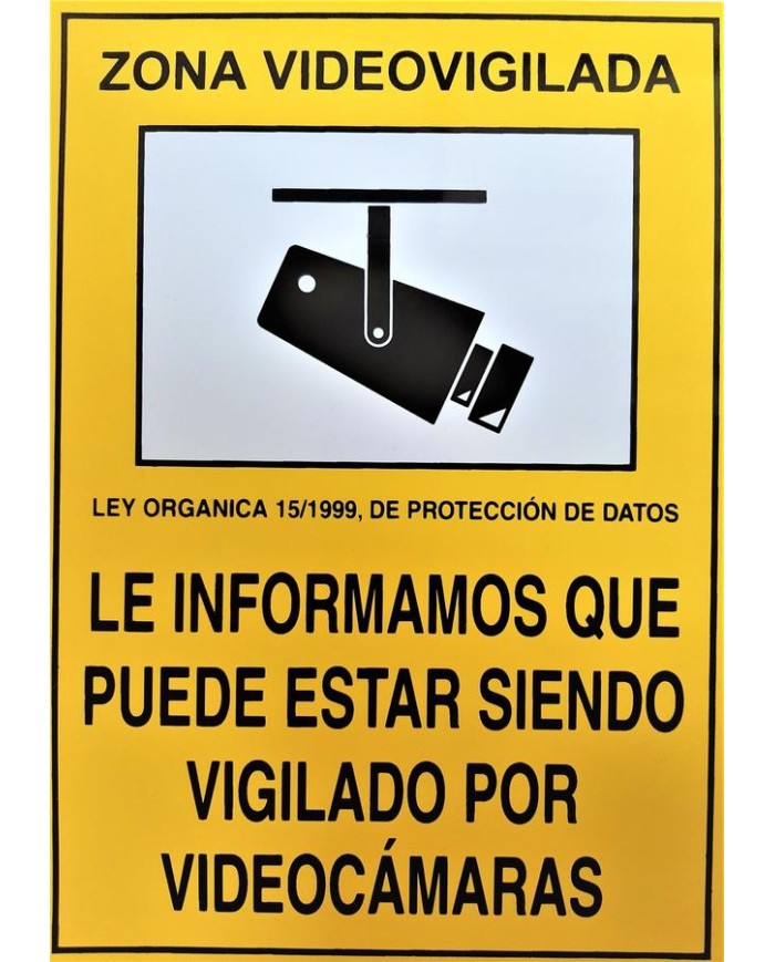 CARTEL (DIN-A4) ZONA VIDEOVIGILADA S-555