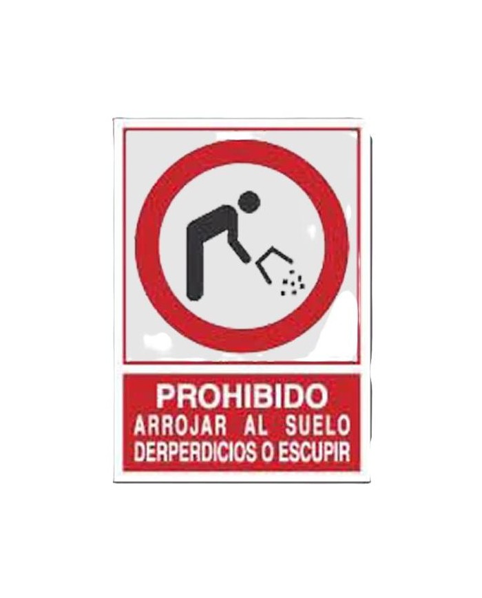 CARTEL (DIN-A4) PROHIBIDO ARROJAR BASURA P-271