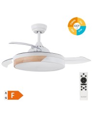 VENTILADOR TECHO 36W.107CM.BL/MADERA GSC