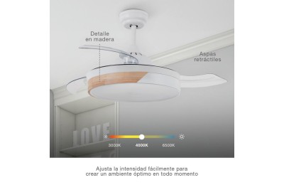 VENTILADOR TECHO 36W.107CM. BLANCO GSC