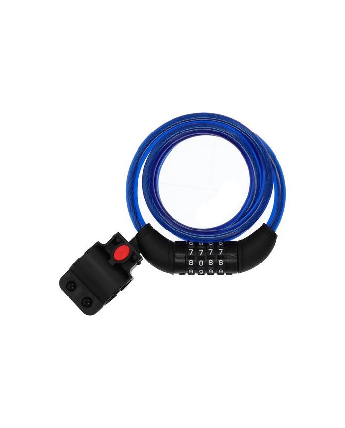 CABLE CANDADO ESPIRAL VOREL 10MMX1,2M COMBINACION
