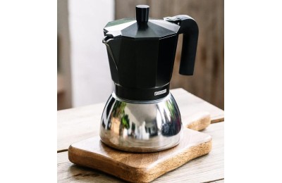 CAFETERA INDUCTION INOX BLACK  6T MONIX