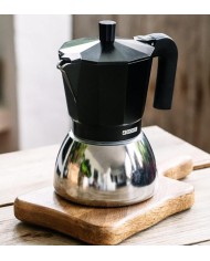 CAFETERA INDUCTION INOX BLACK  6T MONIX