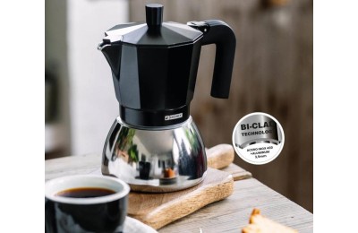 CAFETERA INDUCTION INOX BLACK  6T MONIX