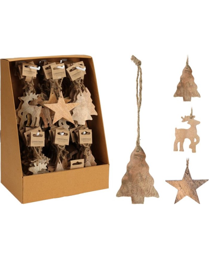 FIGURAS NAVIDAD 10CMS. MADERA KOOP (EXPOSITOR 72PZS.)