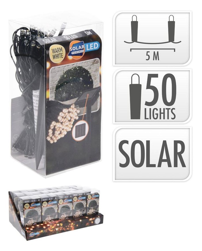GUIRNALDA SOLAR  50 LEDS  5MTS. KOOP