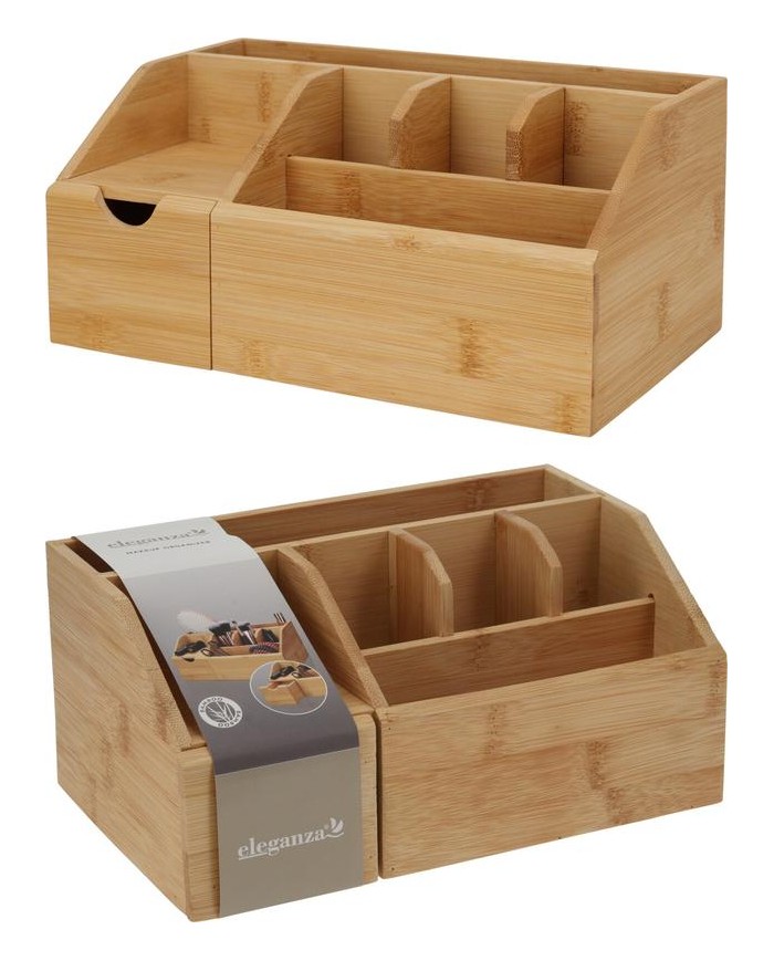 ORGANIZADOR MAQUILLAJE BAMBU ELEGANZA
