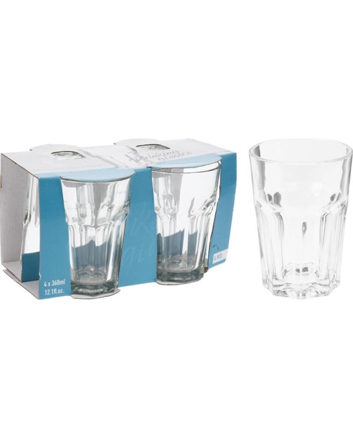 VASOS DE CRISTAL EXCELLENTH 300ML. 4 UDS.
