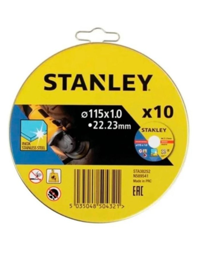 DISCO STANLEY C/INOX 1'0X115MM. 10UDS.