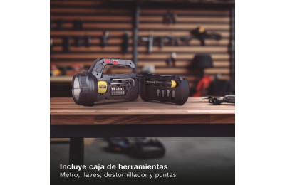 LINTERNA MULTIUSOS 10W RECARGABLE USB CON CAJA DE HERRAMIENTAS GSC